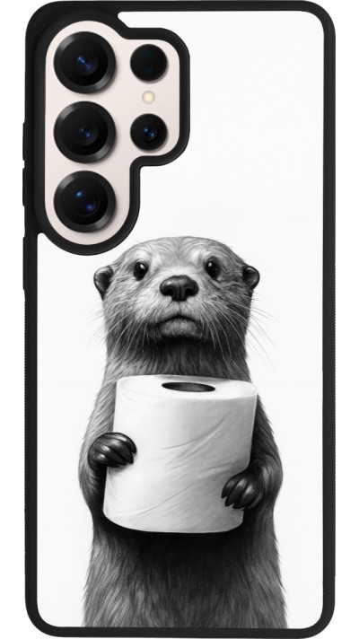Samsung Galaxy S26 Ultra Case Hülle - Silikon schwarz Otter Toilettenpapier