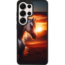Coque Samsung Galaxy S26 Ultra - Silicone rigide noir Majestic Sunset Horse