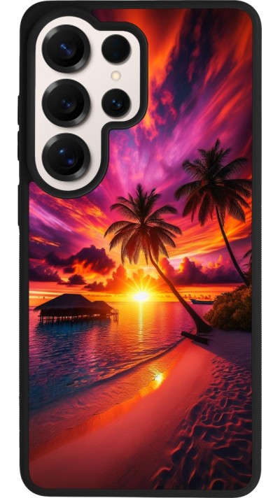 Coque Samsung Galaxy S26 Ultra - Silicone rigide noir Maldives Dusk Bliss