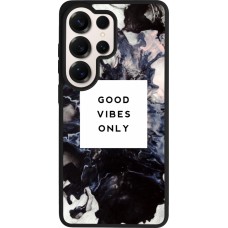 Coque Samsung Galaxy S26 Ultra - Silicone rigide noir Marble Good Vibes Only