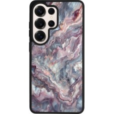 Samsung Galaxy S26 Ultra Case Hülle - Silikon schwarz Violetter silberner Marmor