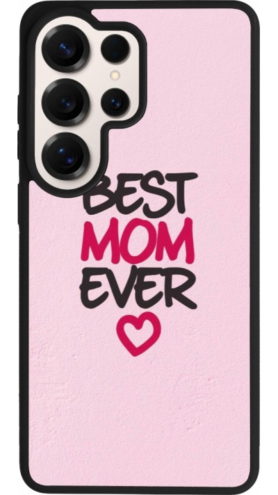 Coque Samsung Galaxy S26 Ultra - Silicone rigide noir Mom 2023 best Mom ever pink