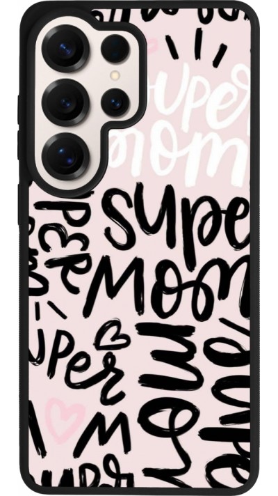 Coque Samsung Galaxy S26 Ultra - Silicone rigide noir Mom 2024 Super mom