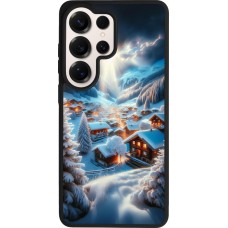 Coque Samsung Galaxy S26 Ultra - Silicone rigide noir Mont Neige Lumière