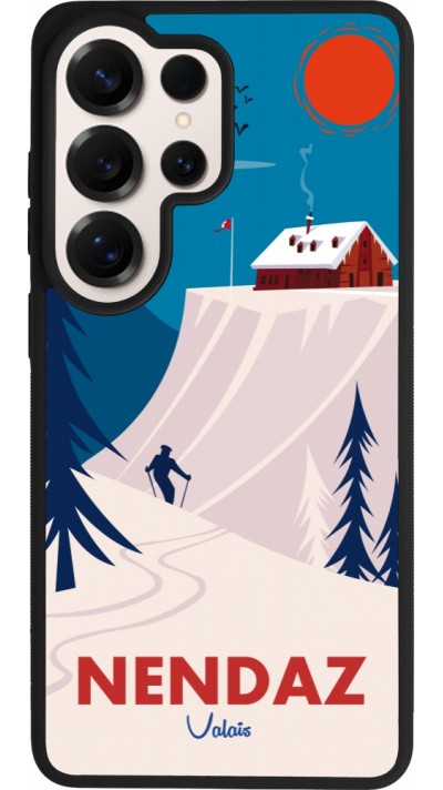 Coque Samsung Galaxy S26 Ultra - Silicone rigide noir Nendaz Cabane Ski