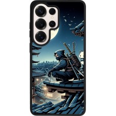 Coque Samsung Galaxy S26 Ultra - Silicone rigide noir Ninja sous la lune
