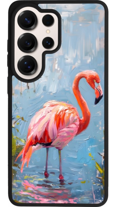 Coque Samsung Galaxy S26 Ultra - Silicone rigide noir Paint Flamingo