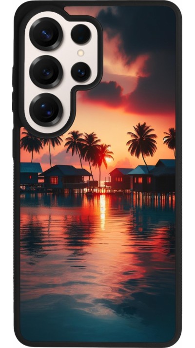 Coque Samsung Galaxy S26 Ultra - Silicone rigide noir Paradis Maldives