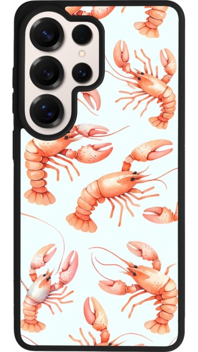 Coque Samsung Galaxy S26 Ultra - Silicone rigide noir Pattern de homards pastels