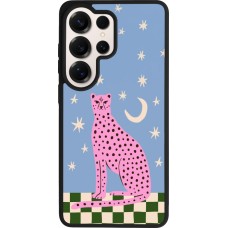 Coque Samsung Galaxy S26 Ultra - Silicone rigide noir Pink leopard with stars 2026