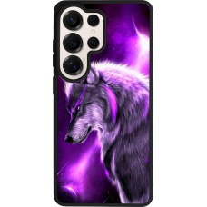 Coque Samsung Galaxy S26 Ultra - Silicone rigide noir Purple Sky Wolf