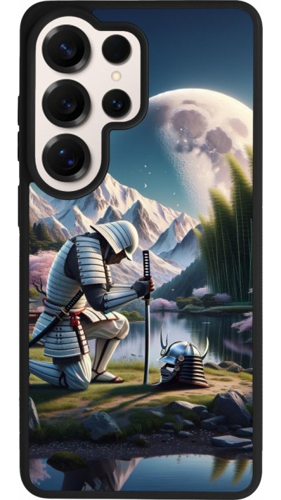 Coque Samsung Galaxy S26 Ultra - Silicone rigide noir Samurai Katana Lune