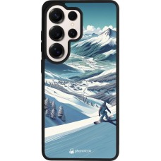 Coque Samsung Galaxy S26 Ultra - Silicone rigide noir Snowboarder Montagne