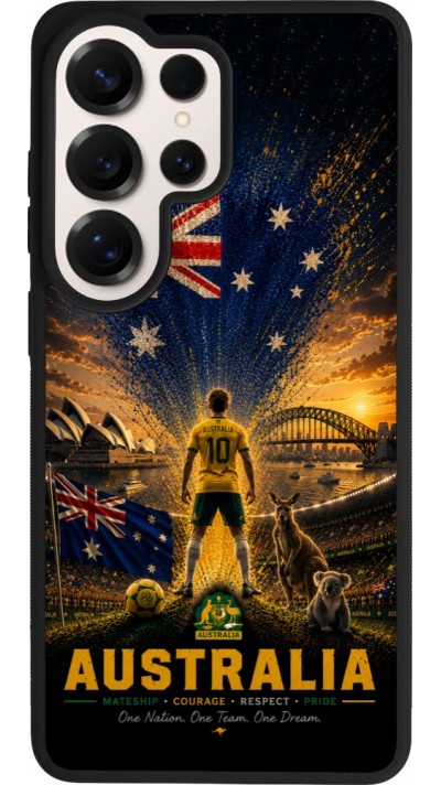 Samsung Galaxy S26 Ultra Case Hülle - Silikon schwarz Fussball Australien splash 2026