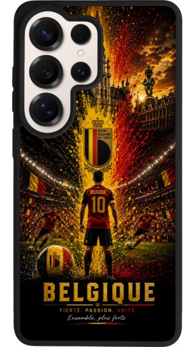 Samsung Galaxy S26 Ultra Case Hülle - Silikon schwarz Fussball Belgien splash 2026