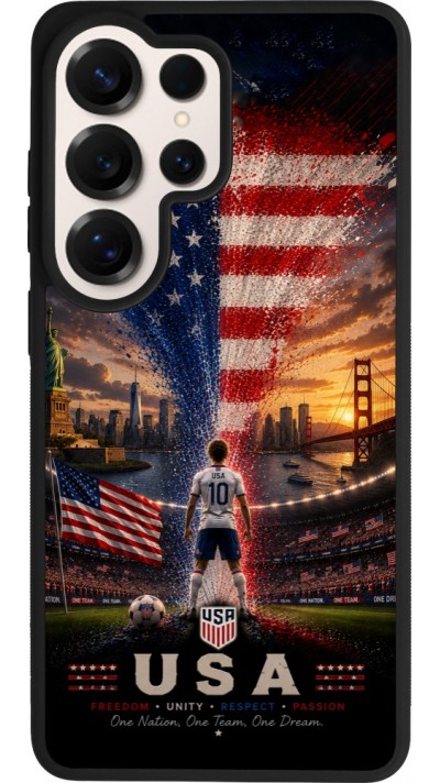 Samsung Galaxy S26 Ultra Case Hülle - Silikon schwarz Fussball Vereinigten Staaten splash 2026