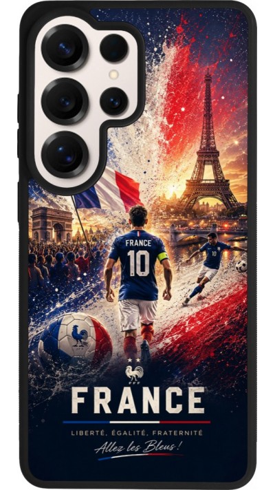 Samsung Galaxy S26 Ultra Case Hülle - Silikon schwarz Fussball Frankreich splash 2026