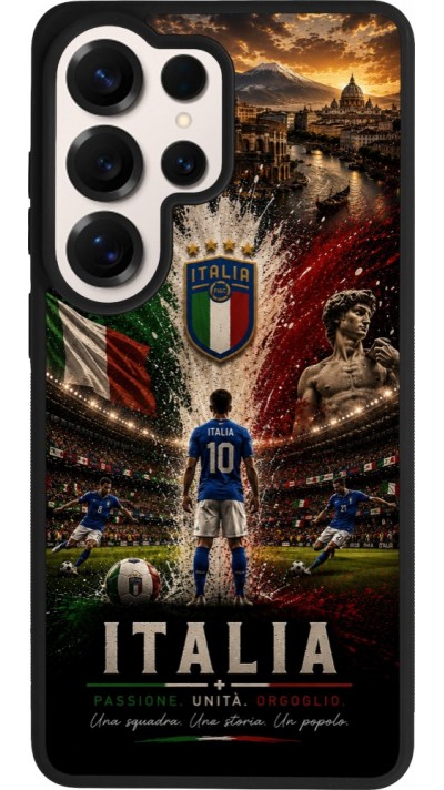 Samsung Galaxy S26 Ultra Case Hülle - Silikon schwarz Fussball Italien splash 2026
