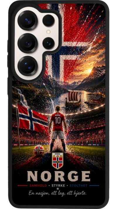 Samsung Galaxy S26 Ultra Case Hülle - Silikon schwarz Fussball Norwegen splash 2026