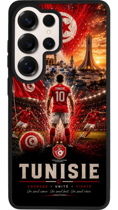 Samsung Galaxy S26 Ultra Case Hülle - Silikon schwarz Fussball Tunesien splash 2026