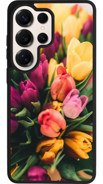 Coque Samsung Galaxy S26 Ultra - Silicone rigide noir Bouquet of tulips 2026