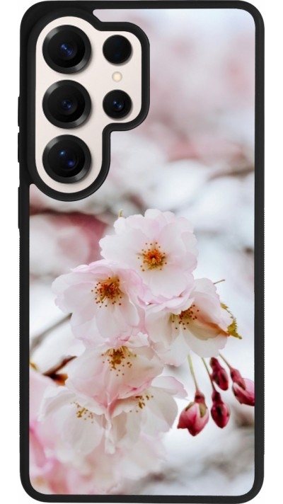 Coque Samsung Galaxy S26 Ultra - Silicone rigide noir Cherry tree 2026