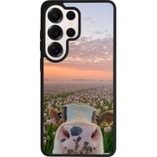 Samsung Galaxy S26 Ultra Case Hülle - Silikon schwarz Cow with tulips 2026