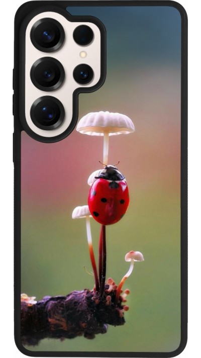 Coque Samsung Galaxy S26 Ultra - Silicone rigide noir Ladybird on a mushroom 2026