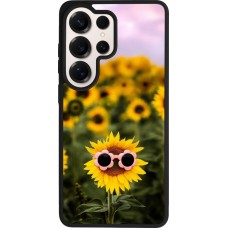Samsung Galaxy S26 Ultra Case Hülle - Silikon schwarz Sunflower with glasses 2026