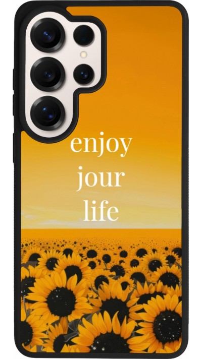 Coque Samsung Galaxy S26 Ultra - Silicone rigide noir Summer 2025 Enjoy your life