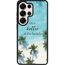 Coque Samsung Galaxy S26 Ultra - Silicone rigide noir Summer 2025 Life is better at the beach