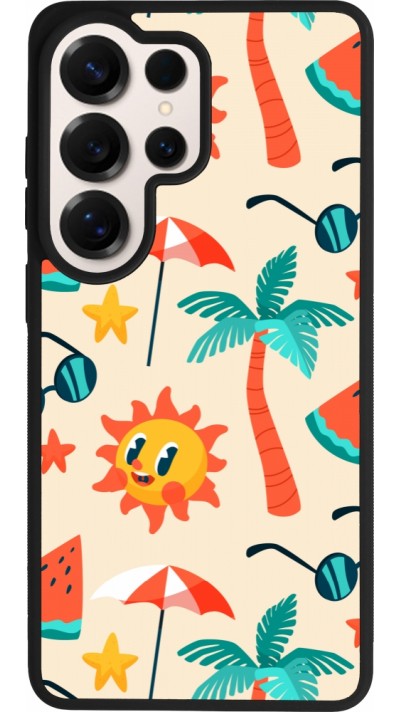 Coque Samsung Galaxy S26 Ultra - Silicone rigide noir Summer 2025 Pattern soleil