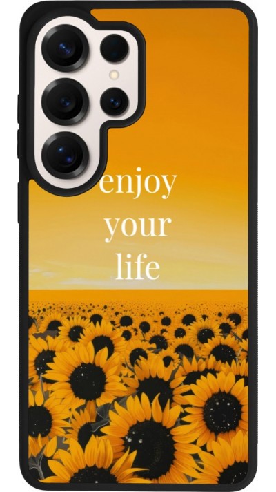 Samsung Galaxy S26 Ultra Case Hülle - Silikon schwarz Summer 2026 Enjoy your life