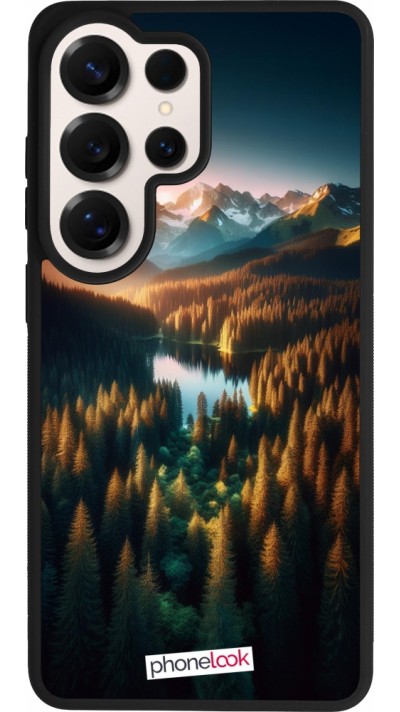 Coque Samsung Galaxy S26 Ultra - Silicone rigide noir Sunset Forest Lake