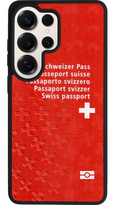 Coque Samsung Galaxy S26 Ultra - Silicone rigide noir Swiss Passport