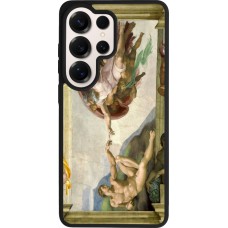 Coque Samsung Galaxy S26 Ultra - Silicone rigide noir Tableau art - La Création d’Adam - Michel-Ange