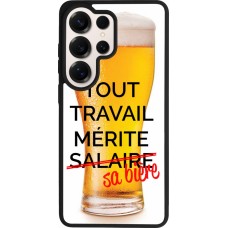 Coque Samsung Galaxy S26 Ultra - Silicone rigide noir Tout travail mérite sa bière