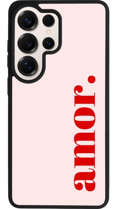 Coque Samsung Galaxy S26 Ultra - Silicone rigide noir Valentine 2024 amor