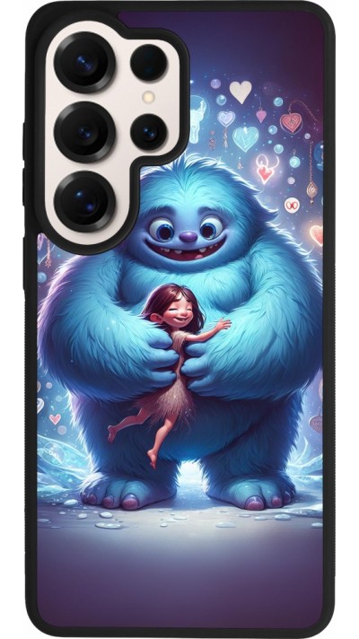Coque Samsung Galaxy S26 Ultra - Silicone rigide noir Valentine 2024 Fluffy Love