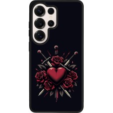 Coque Samsung Galaxy S26 Ultra - Silicone rigide noir Valentine 2024 gothic love