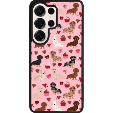 Coque Samsung Galaxy S26 Ultra - Silicone rigide noir Valentine 2024 puppy love