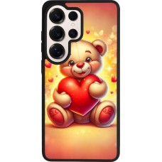 Coque Samsung Galaxy S26 Ultra - Silicone rigide noir Valentine 2024 Teddy love