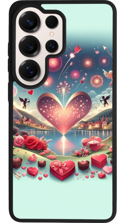 Coque Samsung Galaxy S26 Ultra - Silicone rigide noir Valentine 2025 Chic