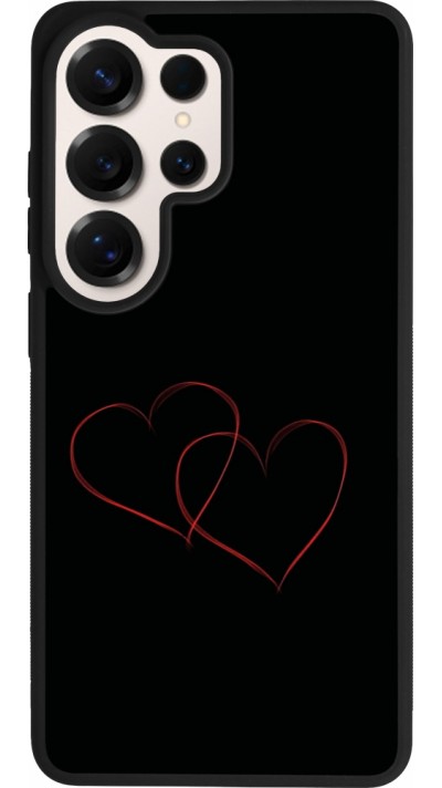 Coque Samsung Galaxy S26 Ultra - Silicone rigide noir Valentine 2023 attached heart