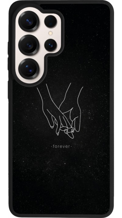 Coque Samsung Galaxy S26 Ultra - Silicone rigide noir Valentine 2023 hands forever