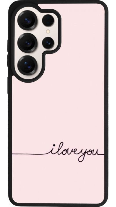 Coque Samsung Galaxy S26 Ultra - Silicone rigide noir Valentine 2023 i love you writing