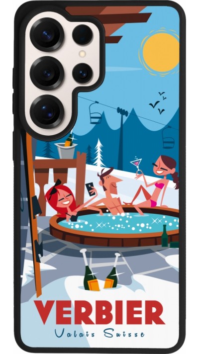 Coque Samsung Galaxy S26 Ultra - Silicone rigide noir Verbier Mountain Jacuzzi