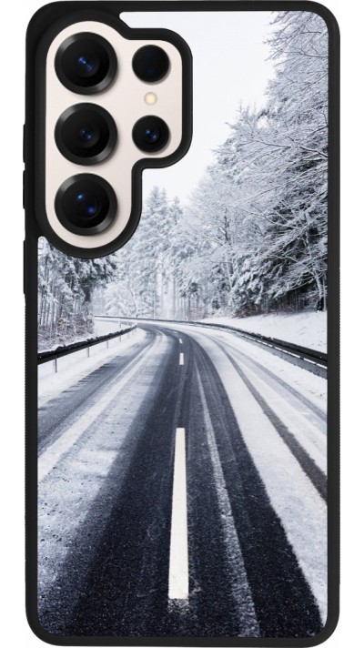 Samsung Galaxy S26 Ultra Case Hülle - Silikon schwarz Winter 22 Snowy Road