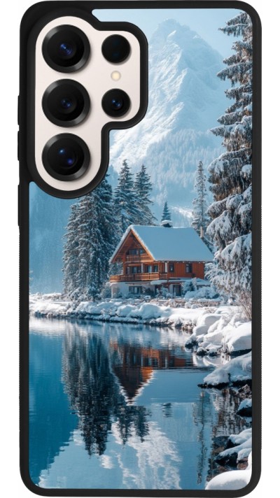 Samsung Galaxy S26 Ultra Case Hülle - Silikon schwarz Winter 25 Winter house forest day