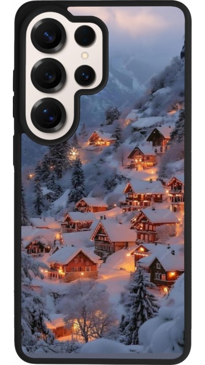 Samsung Galaxy S26 Ultra Case Hülle - Silikon schwarz Winter 25 Winter snowy village